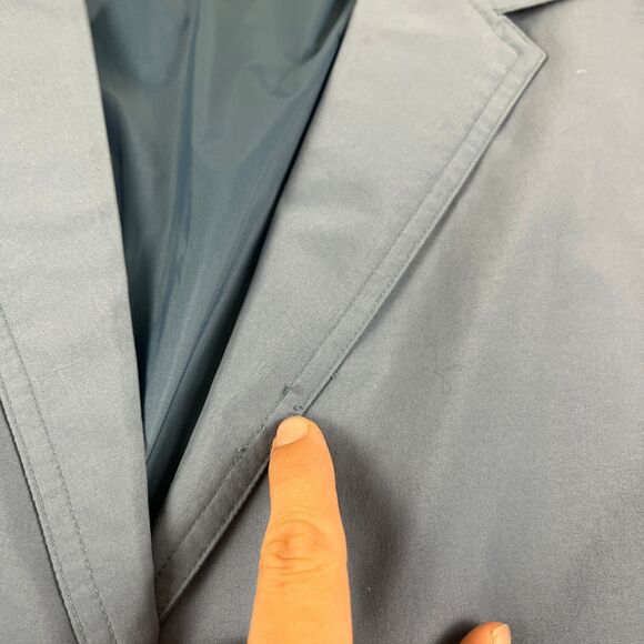 1980s M blue blazer Haband, Salon Studio, vintage 80s womens light blue jacket - Picture 5 of 10